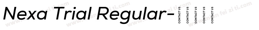Nexa Trial Regular字体转换